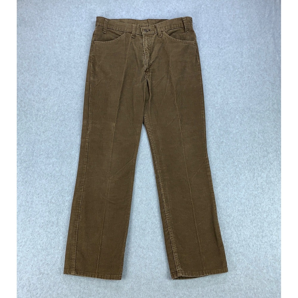 Levi's 519 Corduroy Pants Mens 34x30 Brown Vintage 80s Straight Leg Talon 42